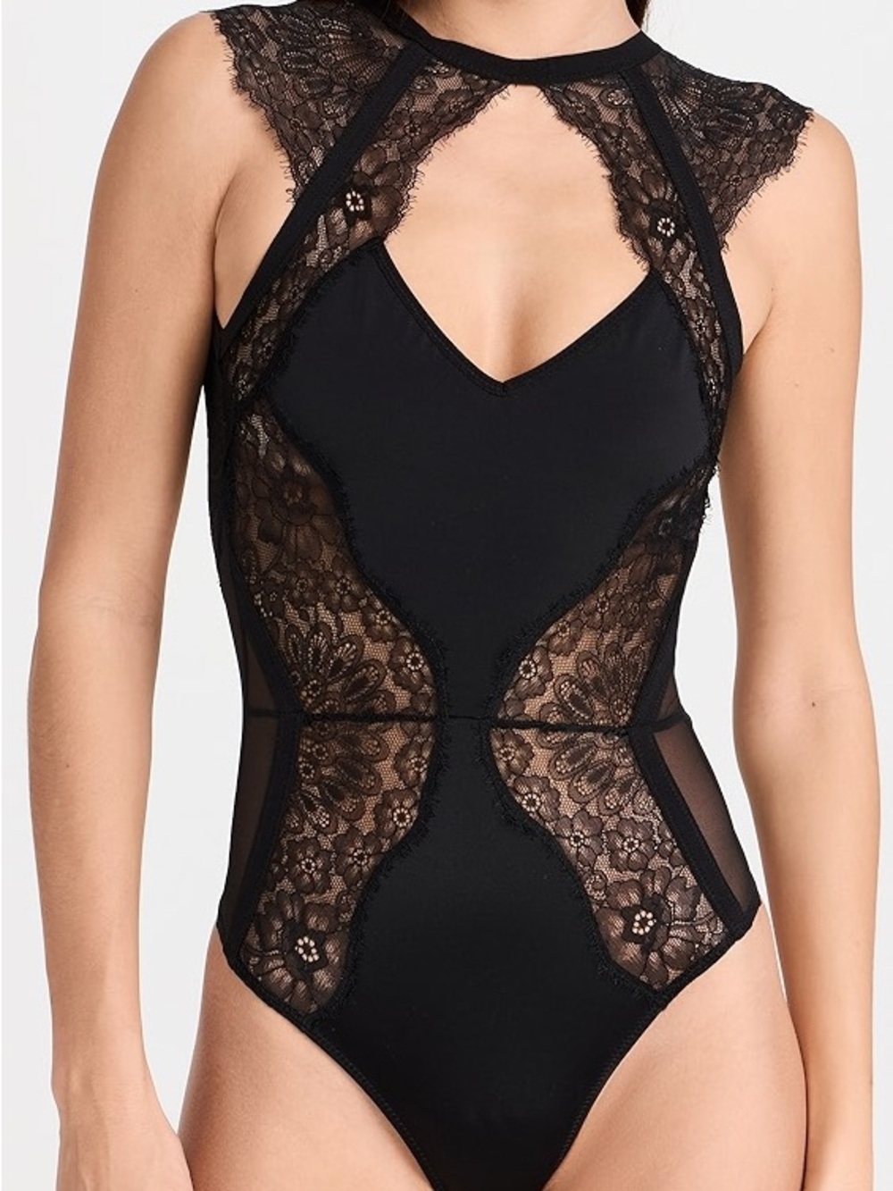NWT ✨ Thistle and Spire Black Lace thong Bodysuit Chemise women’s size XS